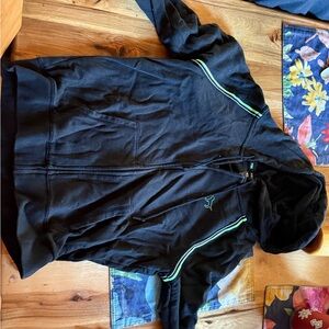 PINK Victoria's Secret Black Jacket with Green Trim